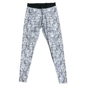 Nike, Nike Golf, DRI-FIT, Black & White Active Leggings, Small, Used